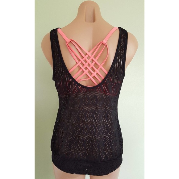 Go Gossip black pink 2 in 1 tankini top size M - Picture 2 of 4